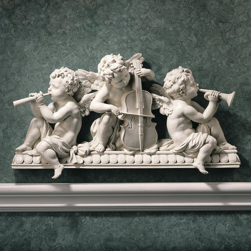 Fronton mural sculptural Angelic Notes
