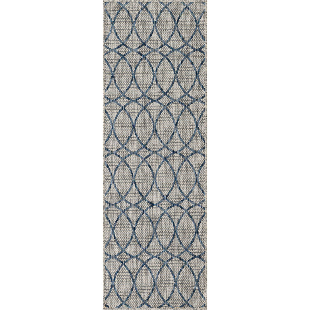 Azed Washable Striped Indoor / Outdoor Rug Foundry Select Rug