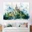 Art mural citadelle médiévale dans les montagnes-748072995-748072924