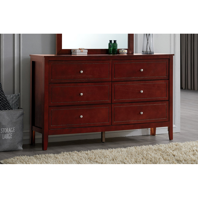 Daniel 6 Drawer Dresser - Cherry, Cherry