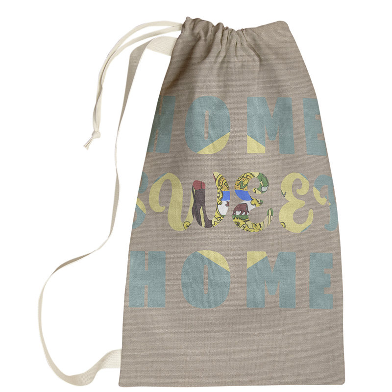 Sac à linge Home Sweet Home, Grand (H 76,5 po x l 29,5 po x P 1,5 po), Delaware