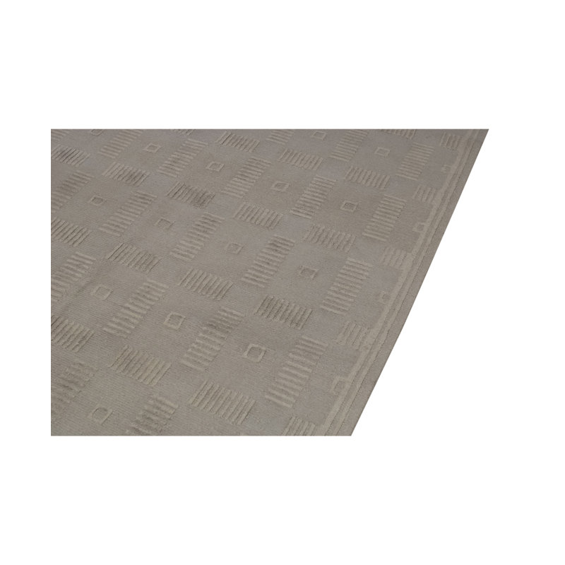 Tapis beige noué à la main de haute qualité