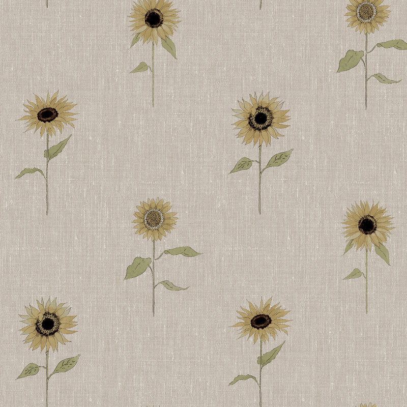 Sophie Allport Sunflowers Woven Wicker Wallpaper