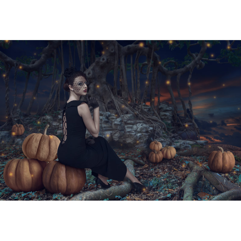 Halloween Girl by Avesun - Wrapped Canvas Print, 30cm H x 46cm W x 3.8cm D