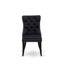Cet ensemble de cuisine 5 pièces comprend une table de petit-déjeuner et 4 chaises parsons en tissu de polyester noir avec dossier capitonné à boutons - finition noire sablée.-103472104