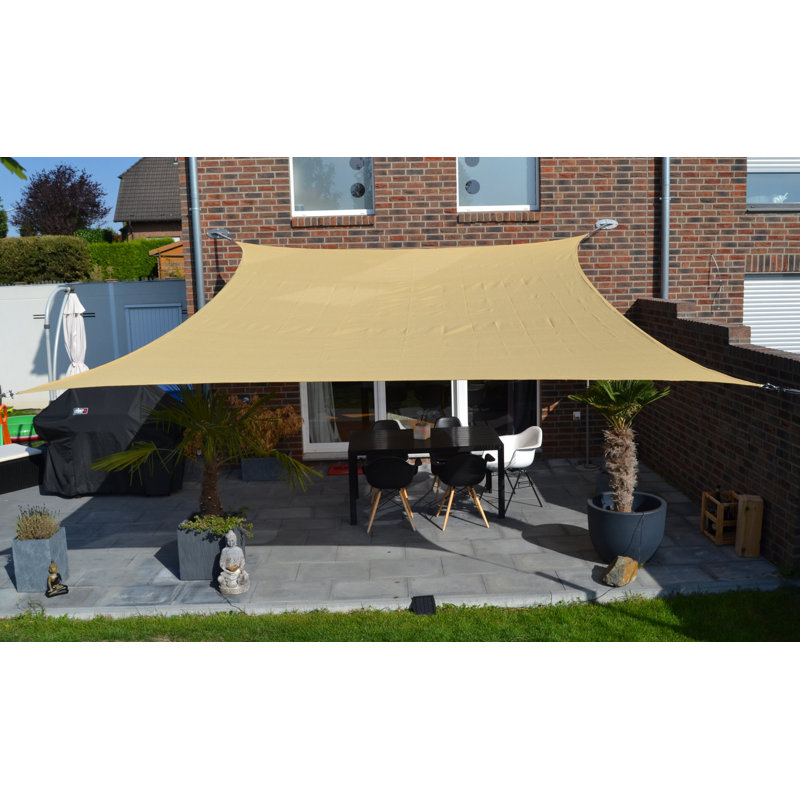 Minquadale 4m x 5m Rectangular Shade Sail, Yellow