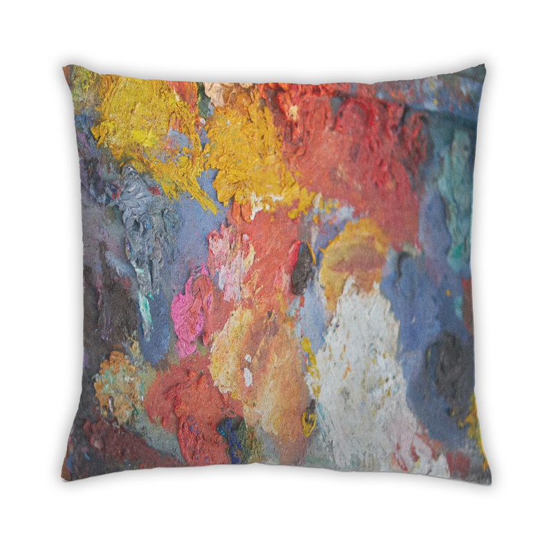 Abstract Throw Pillow, Microsuede
