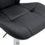 Ensemble de 2 tabourets de bar réglables en hauteur, chaises capitonnées en polyuréthane noir avec base en métal chromé et repose-pieds pour îlot de cuisine, bar et pub-129519482