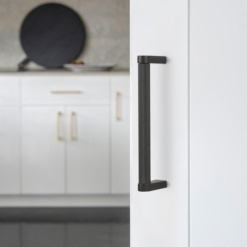 Paquet de 10 poignées d'armoire de cuisine noir mat de 5 po avec poignées de tiroir noires