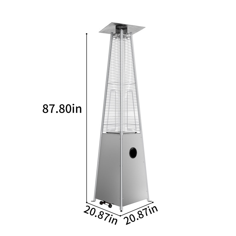Chauffe-terrasse au propane en acier inoxydable Lassus