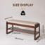 Banc de rangement en bois pour chaussures avec siège en cuir végétalien et plateau relevable-888562018