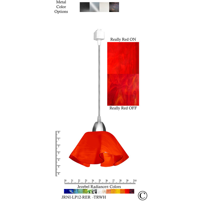 Luminaire suspendu Dale, Petit, Nickel, Rouge Really