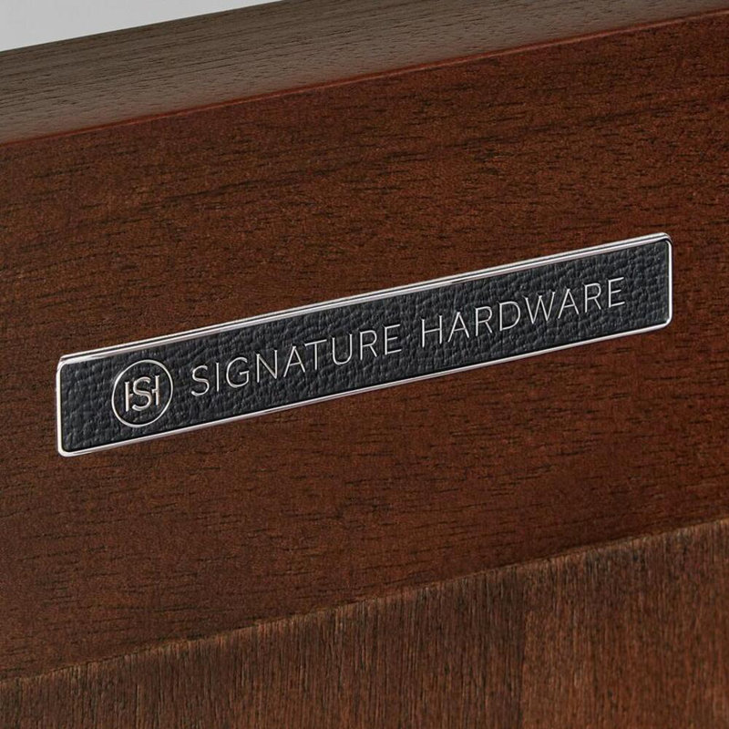 72" Cold Brew Mahogany Double Basin Vanity with Brass Hardware