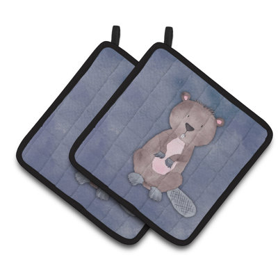 Cuisinier poignée aquarelle beaver trésors de caroline