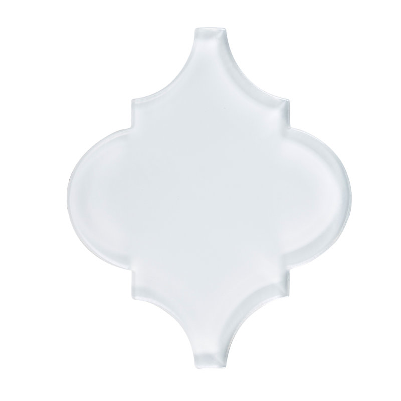 Viola 5" Arabesque Glass Wall Tile, Margio Glossy