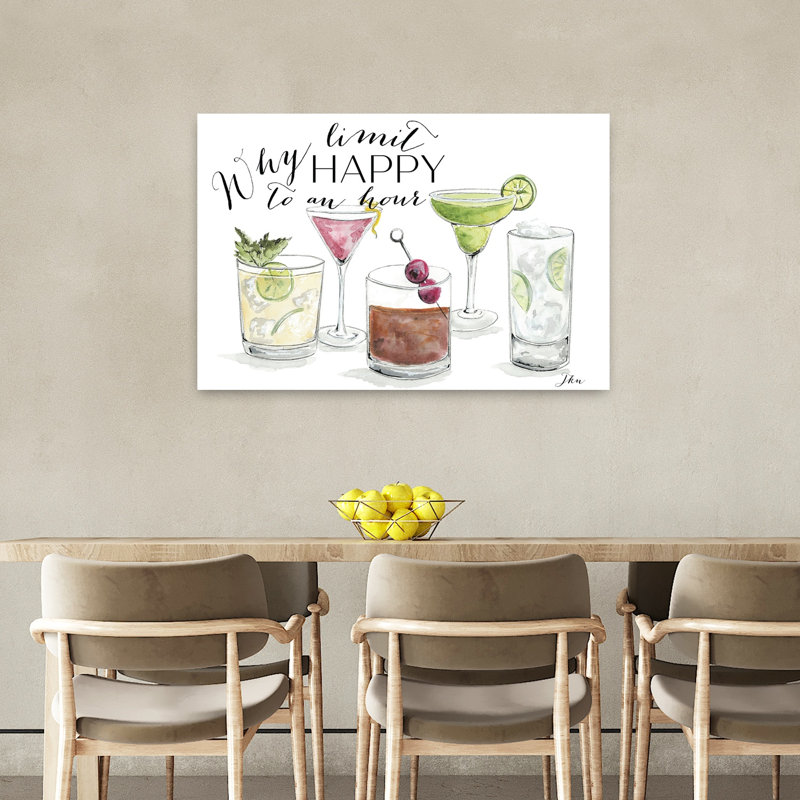 Cocktail Time Contemporary Art, 36" H x 24" W
