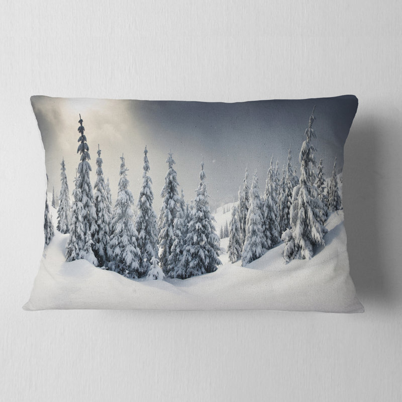 Winter Landscape - Landscape Printed Throw Pillow
