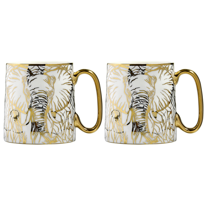 Animal Mug Porcelain Coffee Mug, Elephant