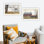 2 art mural pour habiliter le décor - salon et chambre à coucher encadrés en blanc par Wood Paper Design &