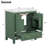 Green Bathroom Vanity With Single Sink, Combination Under Counter Sink, Bathroom Storage Cabinet With 2 Doors And A Drawer, Soft Closure, Multifunctional Storage