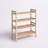 6 Pair Stackable Solid Wood Shoe Rack