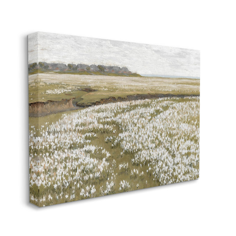 «Flower Meadow Landscape», art mural sur toile par lettrage et doublure, L 16 po x H 20 po x P 1,5 po, Toile tendue