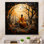 Minimalism Orange Buddhism Guru III - Spiritual Canvas Prints