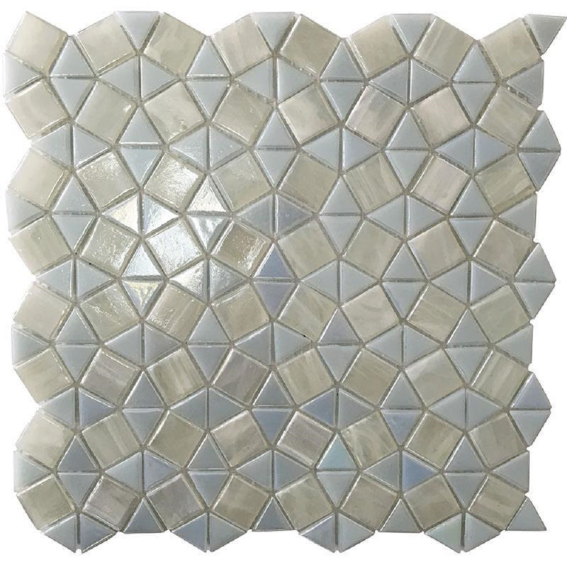 10.8"X10.8" Kaleidoscope Glass Mosaic Tile