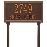 Double Line 2-Line Lawn Address Sign