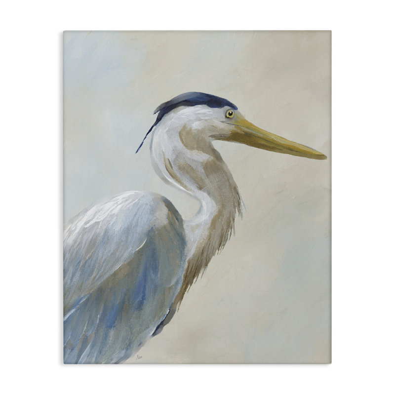 Art mural sur toile Heron, H 48 po x l 36 po