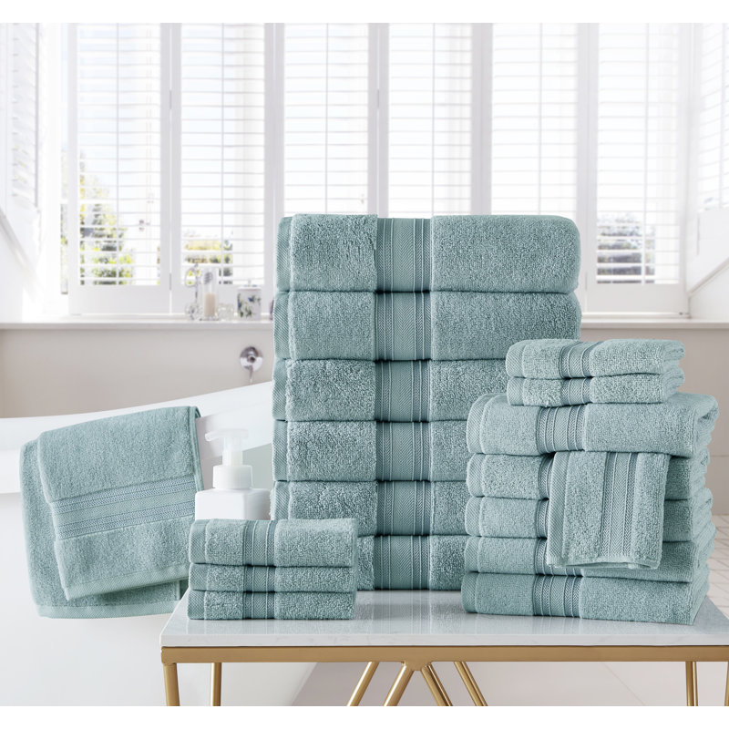 18-piece Cotton Towel Set, Surf Spray