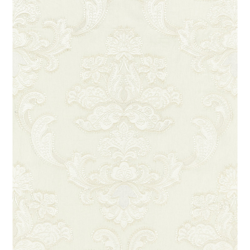 Norden Cornelia Damask Embroidery Fabric, Ivory