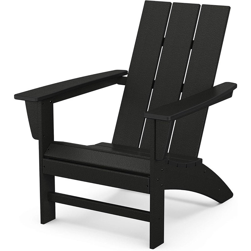 Chaise Adirondack moderne, noir