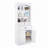 Bathroom Storage Cabinet with Two Doors, Drawers, Adjustable Shelf & Three Open Shelves