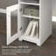 60W L Shaped Computer Desk with Storage in White-829555144