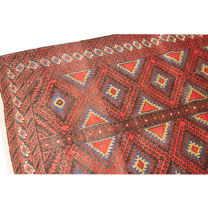 Hand Knotted Wool Area Rug in Multi