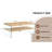 Three-tier side table and bunk coffee table set with mdf wood stickers, tempered glass, and ample storage space