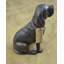 Bouchon de porte de chien antique en fonte noire (4 lb) - Statue de chien décorative et sculpture pour arrêt de porte