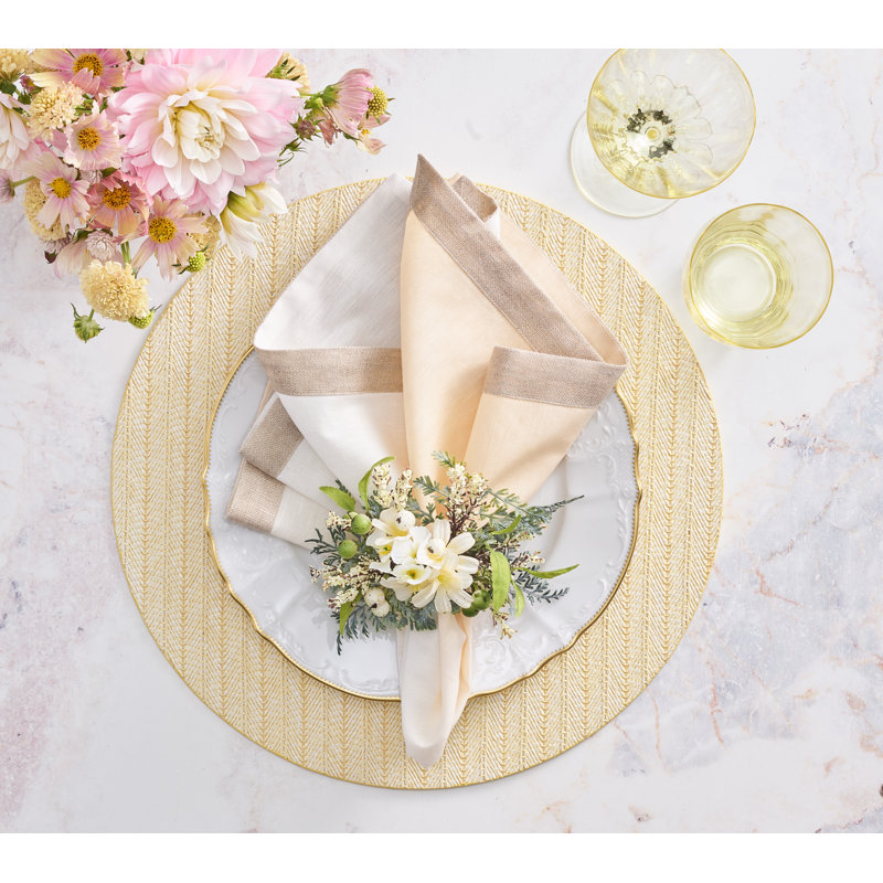 Herringbone Placemat, Cream