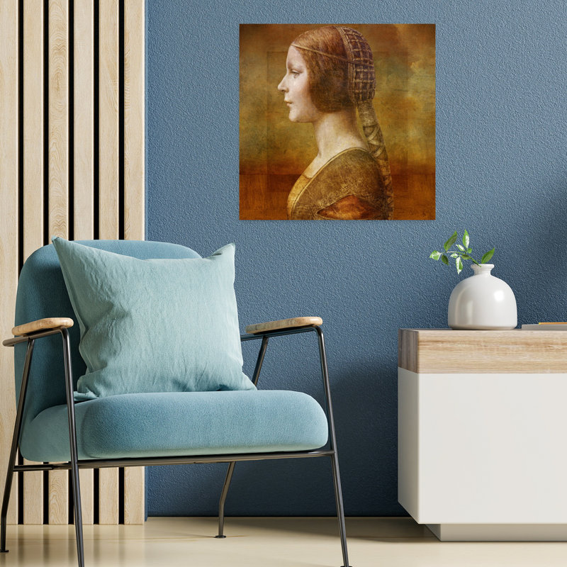 Art mural contemporain La Bella Principessa, H 18 po x l 18 po