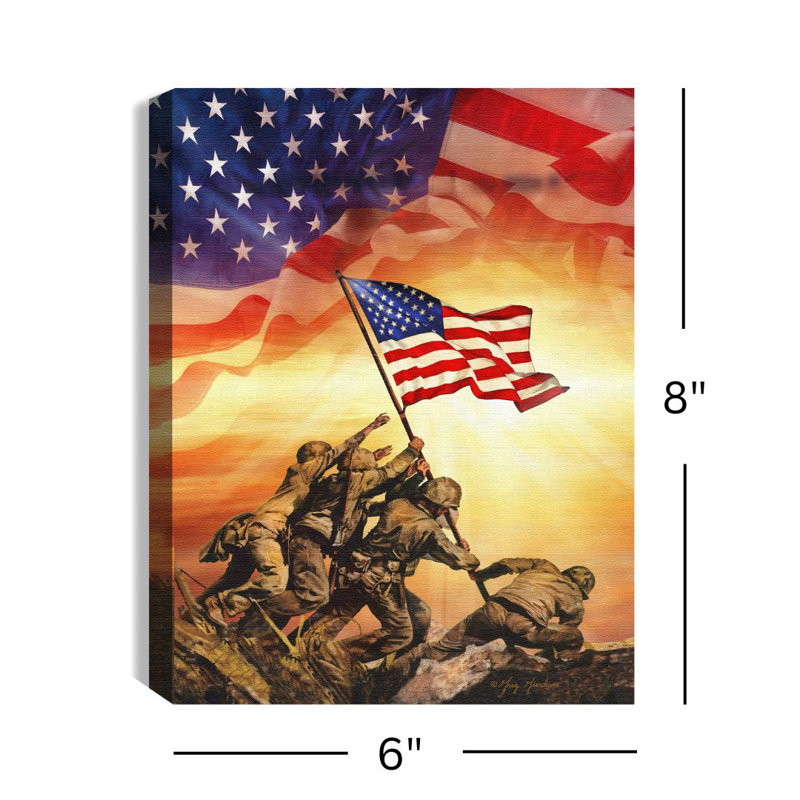 Toile de table éclairée 8 x 6 Ridgefield - Home of the Brave
