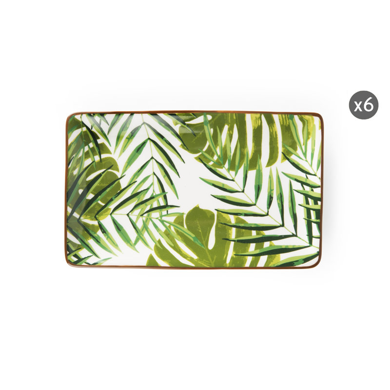 Excelsa Foliage Ceramic Platter