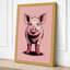 Happy Pig Cartoon - Wrapped Canvas-625199370-625199412