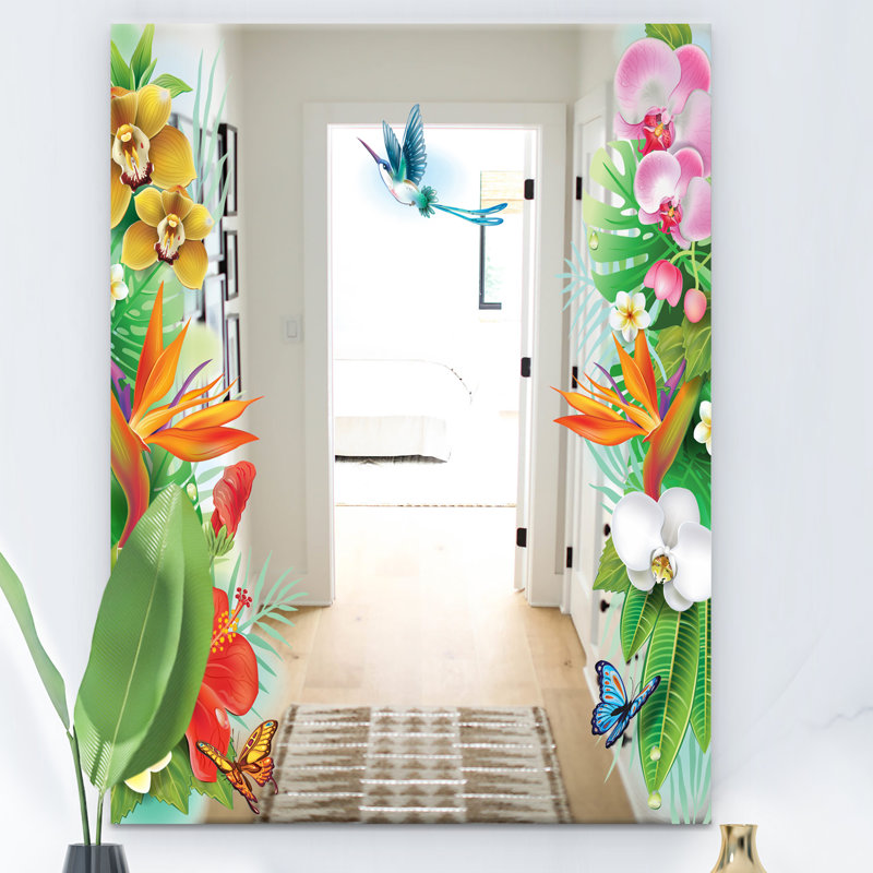 Miroir d'appoint tropical tropical, H 32 po x l 24 po