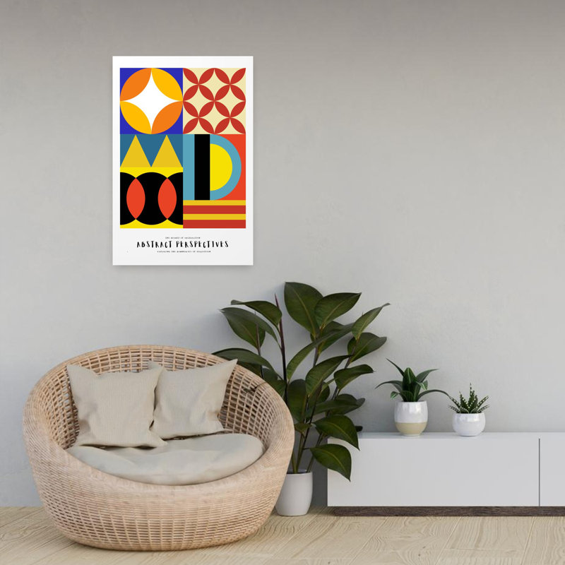 Art contemporain contemporain abstrait géométrique, H 24 po x l 16 po