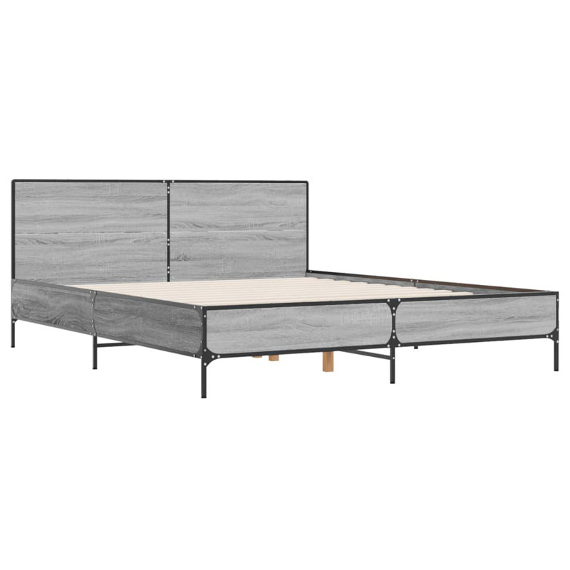 Adamek Bed, Grey Sonoma, European Double (140 x 200 cm)