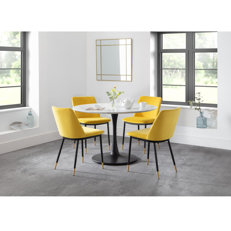 Gerson 4 - Person Dining Set, Yellow