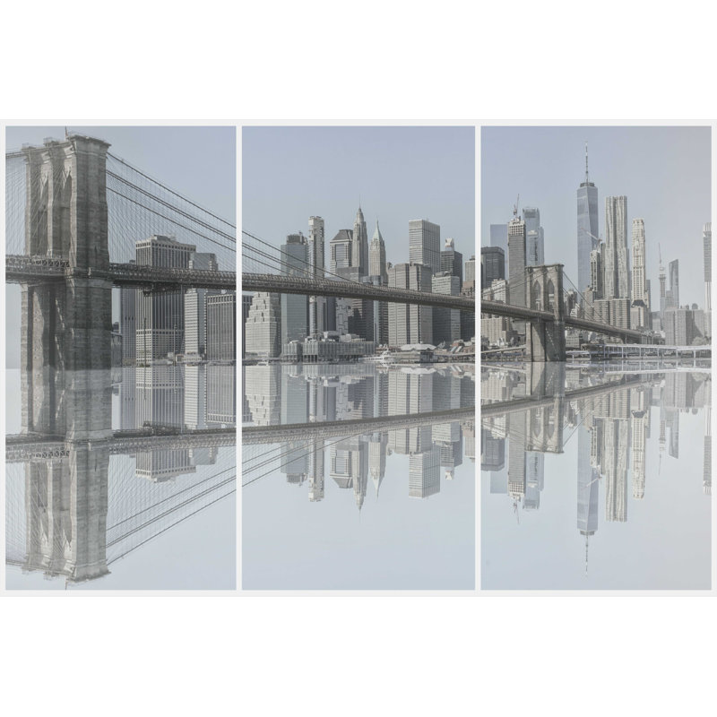 Ednah Brooklyn Heights par - reproduction d'art sur toile tendue, H 32 po x l 48 po