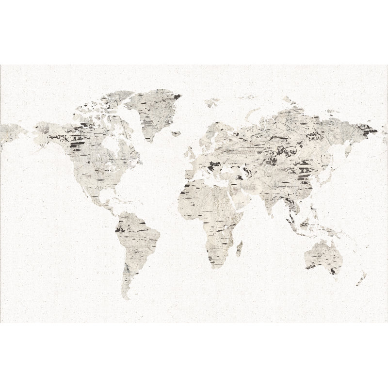 Birchy Map - Wrapped Canvas Art Prints, 61cm H x 91cm W x 3.8cm D