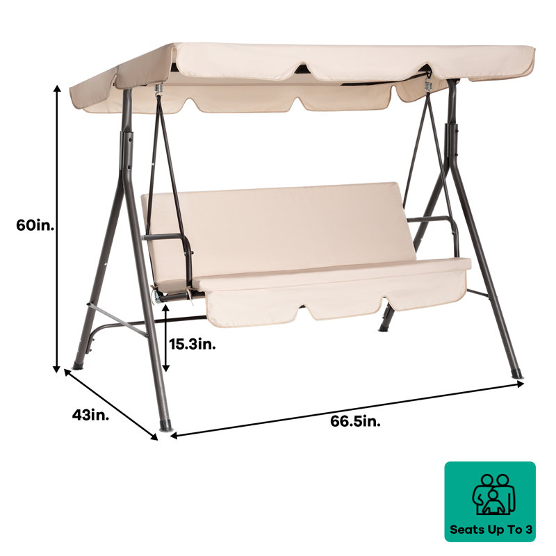 Balancelle d'extérieur avec support, Beige